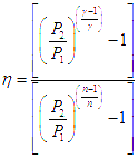compressor adiabatic efficiency equation